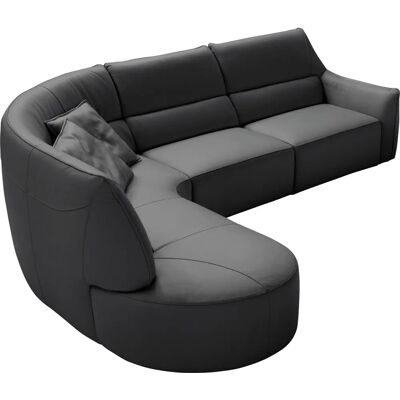 EGOITALIANO Puffy Ecksofa - Leder, 330cm, Schwarz - Sofa EGOITALIANO Puffy Ecksofa - Leder, 330cm, Schwarz - Sofa