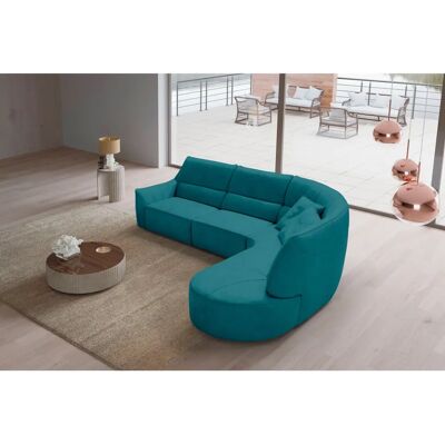 EGOITALIANO Puffy Ecksofa - Teal - 330x88x205cm - Mikrofaser EGOITALIANO Puffy Ecksofa - Teal - 330x88x205cm - Mikrofaser