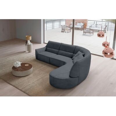 EGOITALIANO Puffy Modularsofa - Dunkelgrau - Rechte Ottomane - Sofa EGOITALIANO Puffy Modularsofa - Dunkelgrau - Rechte Ottomane - Sofa