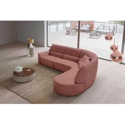 EGOITALIANO Puffy Couch - Rechts Ottomane - 330x88x205 cm - Luxus-Mikrofaser - Braun/Beige EGOITALIANO Puffy Couch - Rechts Ottomane - 330x88x205 cm - Luxus-Mikrofaser - Braun/Beige