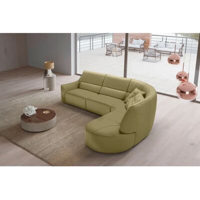Egoitaliano Puffy Leder Ecksofa - Rechte Ottomane - Ohne Relaxfunktion Egoitaliano Puffy Leder Ecksofa - Rechte Ottomane - Ohne Relaxfunktion