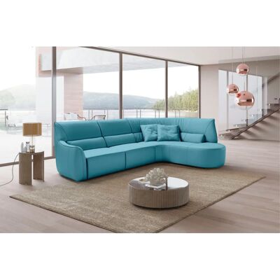 EGOITALIANO Puffy Türkis Leder Ecksofa - Sofa EGOITALIANO Puffy Türkis Leder Ecksofa - Sofa