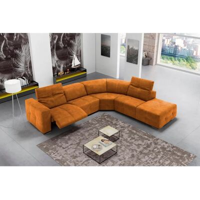 EGOITALIANO Sauvanne - Mikrofaser Lederoptik, 4-Sitzer, Elektrischer Relax, Wenge Beine - Sofa EGOITALIANO Sauvanne - Mikrofaser Lederoptik, 4-Sitzer, Elektrischer Relax, Wenge Beine - Sofa