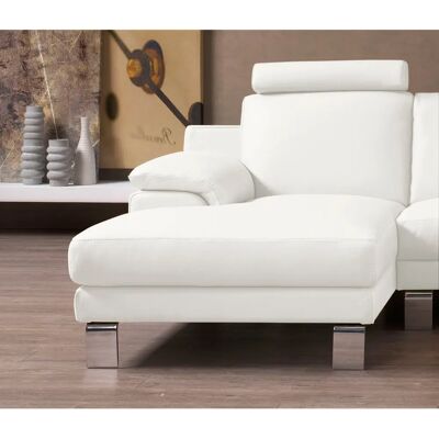 EGOITALIANO Shakira Sofa - Leder, Recamiere links, Weiß, 236cm EGOITALIANO Shakira Sofa - Leder, Recamiere links, Weiß, 236cm