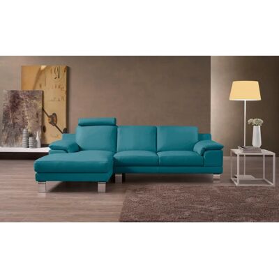 EGOITALIANO Shakira - Türkis Leder Ecksofa - 236x84x152 cm EGOITALIANO Shakira - Türkis Leder Ecksofa - 236x84x152 cm