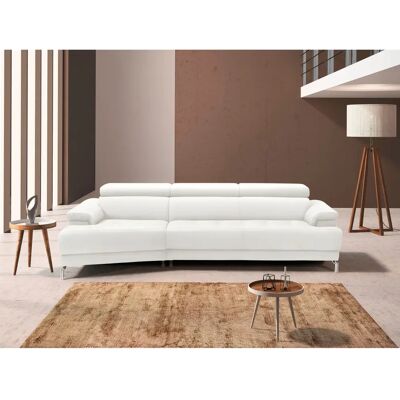 EGOITALIANO Soul Weiß Ledersofa mit Recamiere - Sofa EGOITALIANO Soul Weiß Ledersofa mit Recamiere - Sofa