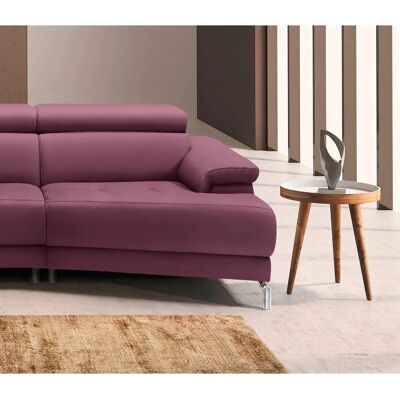 EGOITALIANO Soul Lila Leder Ecksofa - 3-Sitzer mit Recamiere rechts EGOITALIANO Soul Lila Leder Ecksofa - 3-Sitzer mit Recamiere rechts