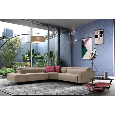 EGOITALIANO - Ecksofa - taupe - Leder Bull - Sofa EGOITALIANO - Ecksofa - taupe - Leder Bull - Sofa