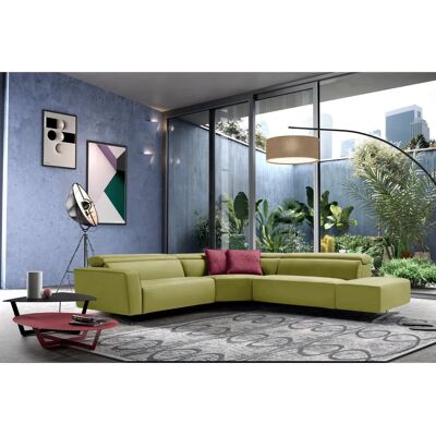 EGOITALIANO Ecksofa - pistazie Leder CAREZZA - 314x284x96 cm - Sofa EGOITALIANO Ecksofa - pistazie Leder CAREZZA - 314x284x96 cm - Sofa