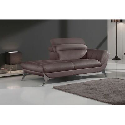 EGOITALIANO Sueli Recamiere - Leder, 180x100x110cm, Dunkelbraun EGOITALIANO Sueli Recamiere - Leder, 180x100x110cm, Dunkelbraun