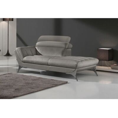 EGOITALIANO Sueli Grau Leder Recamiere - Sofa EGOITALIANO Sueli Grau Leder Recamiere - Sofa