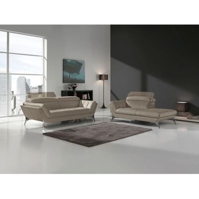 EGOITALIANO Sueli Taupe Ledersofa - Polstergarnitur EGOITALIANO Sueli Taupe Ledersofa - Polstergarnitur