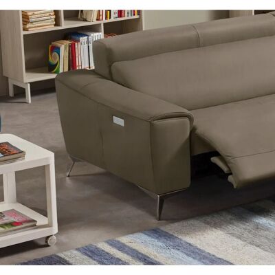 EGOITALIANO Suzette Taupe Leder Ecksofa - Sofa EGOITALIANO Suzette Taupe Leder Ecksofa - Sofa
