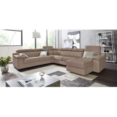 CALIA ITALIA Mambo - U-Form, Leder, Grau - Sofa CALIA ITALIA Mambo - U-Form, Leder, Grau - Sofa