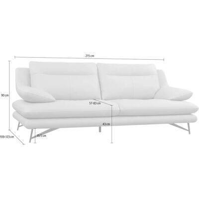 Calia Italia Cezanne Ledersofa 3-Sitzer - Sofa Calia Italia Cezanne Ledersofa 3-Sitzer - Sofa