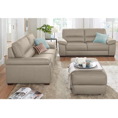 Calia Gaia Ledersofa-Set - Modern Klassisches Sofa in Biscotto Calia Gaia Ledersofa-Set - Modern Klassisches Sofa in Biscotto