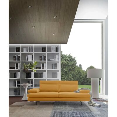 Calia Italia Toby Wing Ledersofa - 3-Sitzer, Orange, Verstellbare Sitztiefe & Armlehnen Calia Italia Toby Wing Ledersofa - 3-Sitzer, Orange, Verstellbare Sitztiefe & Armlehnen