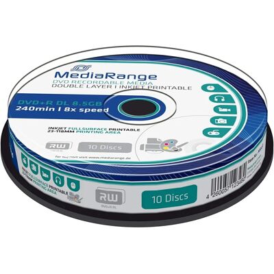 MediaRange MR468 8,5GB DVD+R DL Kétszeres Réteg - DVD+R Kétszeres Réteg MediaRange MR468 8,5GB DVD+R DL Kétszeres Réteg - DVD+R Kétszeres Réteg