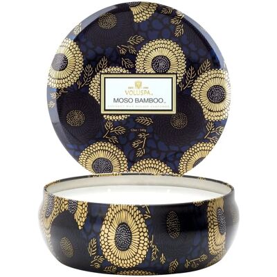 Voluspa Moso Bamboo doftljus - 340g - Dekorativ metallburk - Vegansk Voluspa Moso Bamboo doftljus - 340g - Dekorativ metallburk - Vegansk