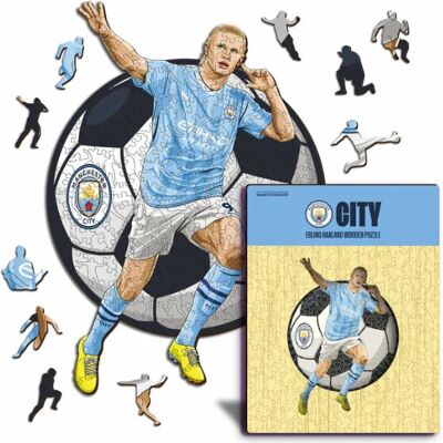Iconic Puzzles - Man City FC - Erling Haaland - Holz Puzzle S (150 Teile) - Puzzle Iconic Puzzles - Man City FC - Erling Haaland - Holz Puzzle S (150 Teile) - Puzzle