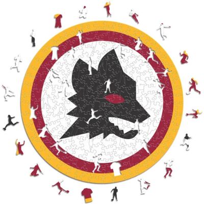 Iconic AS Roma - Lupetto Logo - Holz Puzzle Grösse M (270 Teile) - Sport Iconic AS Roma - Lupetto Logo - Holz Puzzle Grösse M (270 Teile) - Sport