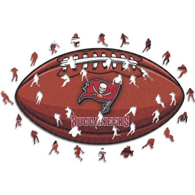 ICONIC Puzzles - Tampa Bay Buccaneers – Football mit Logo Holz Puzzle Groß (500 Teile) - Puzzle ICONIC Puzzles - Tampa Bay Buccaneers – Football mit Logo Holz Puzzle Groß (500 Teile) - Puzzle