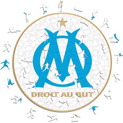 ICONIC Puzzles Olympique Marseille Logo - Birke - 500 Teile - 50x50cm Puzzle ICONIC Puzzles Olympique Marseille Logo - Birke - 500 Teile - 50x50cm Puzzle