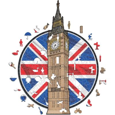 ICONIC-PUZZLES Big Ben - Monument Holz Puzzle Groß - 500 Teile ICONIC-PUZZLES Big Ben - Monument Holz Puzzle Groß - 500 Teile