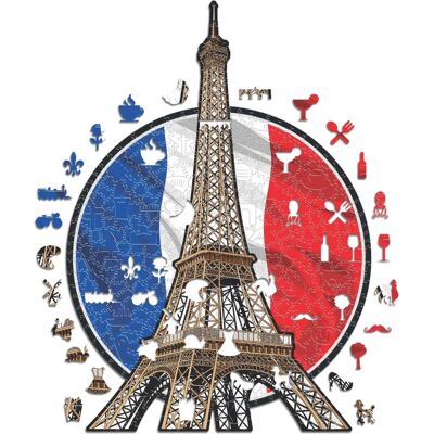 ICONIC-PUZZLES Eiffelturm Holzpuzzle 500 Teile - Denkmal ICONIC-PUZZLES Eiffelturm Holzpuzzle 500 Teile - Denkmal
