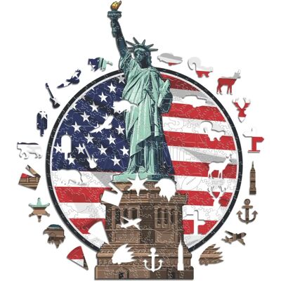 ICONIC-PUZZLES Statue de la Liberté - USA - Puzzle en bois S - Architecture ICONIC-PUZZLES Statue de la Liberté - USA - Puzzle en bois S - Architecture