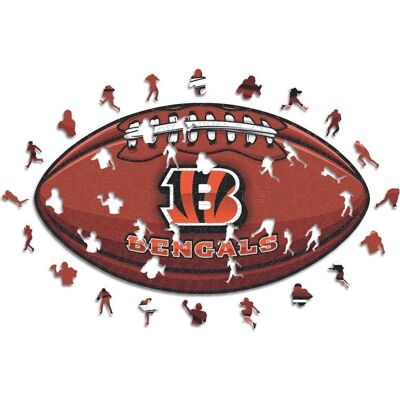 ICONIC NFL Cincinnati Bengals Holzpuzzle - 270 Teile - Football mit Logo ICONIC NFL Cincinnati Bengals Holzpuzzle - 270 Teile - Football mit Logo