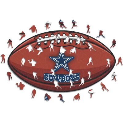 ICONIC Puzzles - Dallas Cowboys - Football avec Logo - Puzzle en Bois ICONIC Puzzles - Dallas Cowboys - Football avec Logo - Puzzle en Bois