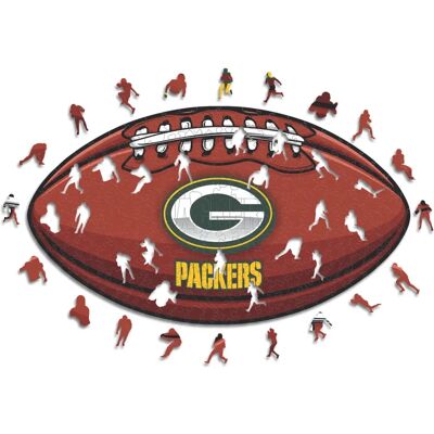 Iconic NFL - Green Bay Packers – Football mit Logo - Holz Puzzle L - Puzzle Iconic NFL - Green Bay Packers – Football mit Logo - Holz Puzzle L - Puzzle