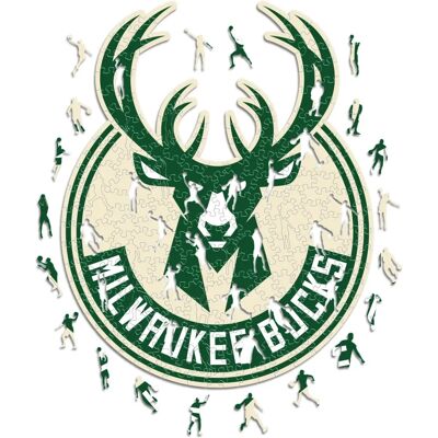 Iconic NBA Milwaukee Bucks Logo Wooden Puzzle - Basketball Fan Gift Iconic NBA Milwaukee Bucks Logo Wooden Puzzle - Basketball Fan Gift