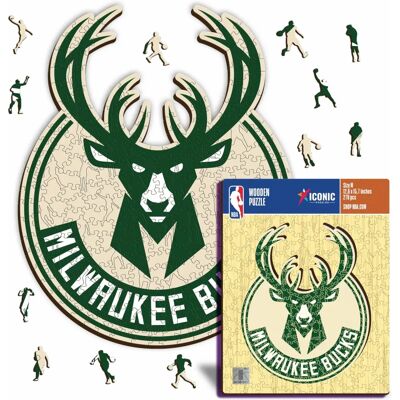 ICONIC Puzzles - Milwaukee Bucks Logo - Jigsaw puzzle ICONIC Puzzles - Milwaukee Bucks Logo - Jigsaw puzzle