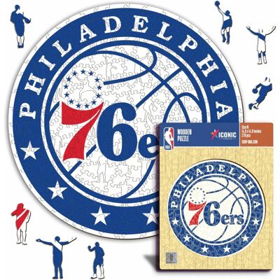 ICONIC Puzzles - Philadelphia 76ers Logo Holzpuzzle - 270 Teile ICONIC Puzzles - Philadelphia 76ers Logo Holzpuzzle - 270 Teile