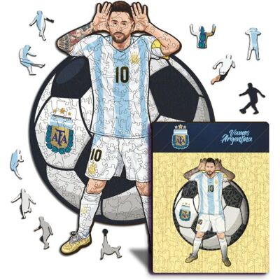 ICONIC Puzzles - Messi Puzzle - 150pc - Bois de bouleau - Puzzle - Publicité ICONIC Puzzles - Messi Puzzle - 150pc - Bois de bouleau - Puzzle - Publicité