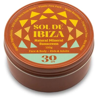 Sol de Ibiza Crema Solar Orgánica Vegana SPF30 100 ml - Protector Solar Sol de Ibiza Crema Solar Orgánica Vegana SPF30 100 ml - Protector Solar