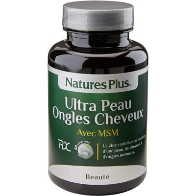 Natures Plus Ultra Peau Ongles Cheveux Avec MSM - 60 Comprimés - Publicité Natures Plus Ultra Peau Ongles Cheveux Avec MSM - 60 Comprimés - Publicité