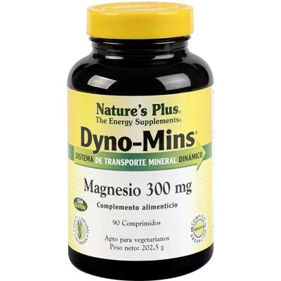 Natures Plus Dyno-Mins Magnesio - 90 Comprimidos, 300mg Natures Plus Dyno-Mins Magnesio - 90 Comprimidos, 300mg