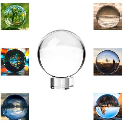 Neewer Globe en Cristal Clair 80mm avec Support - Publicité Neewer Globe en Cristal Clair 80mm avec Support - Publicité