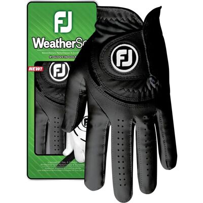 Footjoy WeatherSof Men's Golf Glove - Black, L Footjoy WeatherSof Men's Golf Glove - Black, L