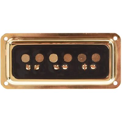 Guild DeArmond Dynasonic Pickup - Noir/Or, Manche, P90, 6 cordes - Publicité Guild DeArmond Dynasonic Pickup - Noir/Or, Manche, P90, 6 cordes - Publicité