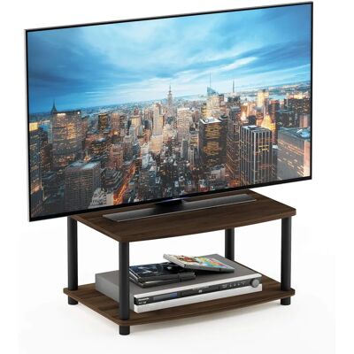 Furinno Columbia Walnut/Schwarz TV Cabinet - TV Cabinet Furinno Columbia Walnut/Schwarz TV Cabinet - TV Cabinet