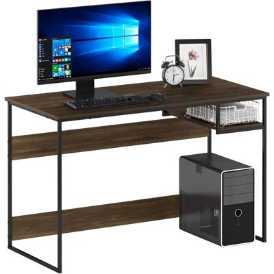 Furinno - Moretti Modern Desk - Columbia Walnut - Desk Furinno - Moretti Modern Desk - Columbia Walnut - Desk