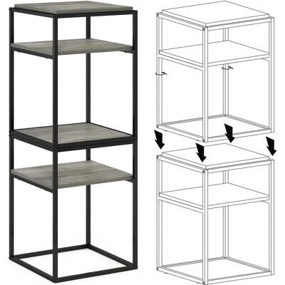 Furinno - Moretti - 2-Tier - French Oak Grey - Shelf Furinno - Moretti - 2-Tier - French Oak Grey - Shelf