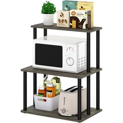 Furinno Turn-N-Tube 3-Tier Kitchen Shelf - Kitchen Storage Furinno Turn-N-Tube 3-Tier Kitchen Shelf - Kitchen Storage