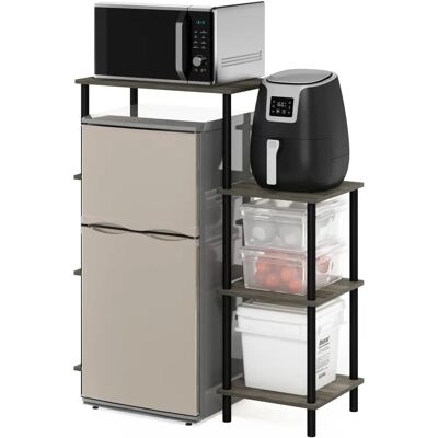 Furinno Turn-N-Tube Toolless Kitchen Storage Shelf Tall - Kitchen Storage Shelf Furinno Turn-N-Tube Toolless Kitchen Storage Shelf Tall - Kitchen Storage Shelf