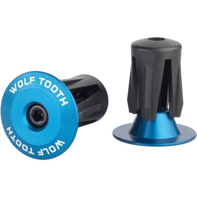 Wolf Tooth Alloy Bar End Plugs - Blue Wolf Tooth Alloy Bar End Plugs - Blue