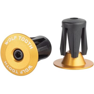 Wolf Tooth Alloy Handlebar End Plugs - Gold Wolf Tooth Alloy Handlebar End Plugs - Gold
